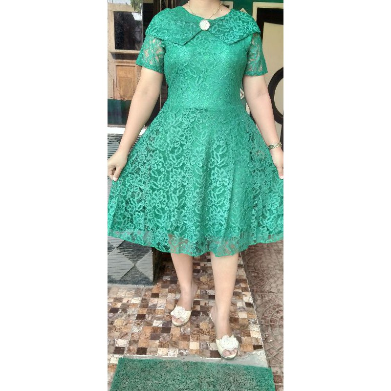 Dress Brukat motif sabrina bross