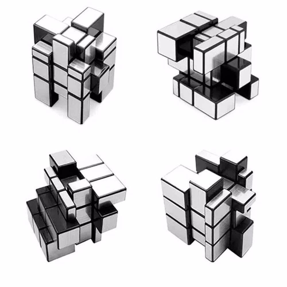 Lanfy Cermin Kubus Hadiah Asah Otak Mainan Edukasi Anak 3x3 Cube Stiker Cube Kubus Magico Mainan Puzzle Cube