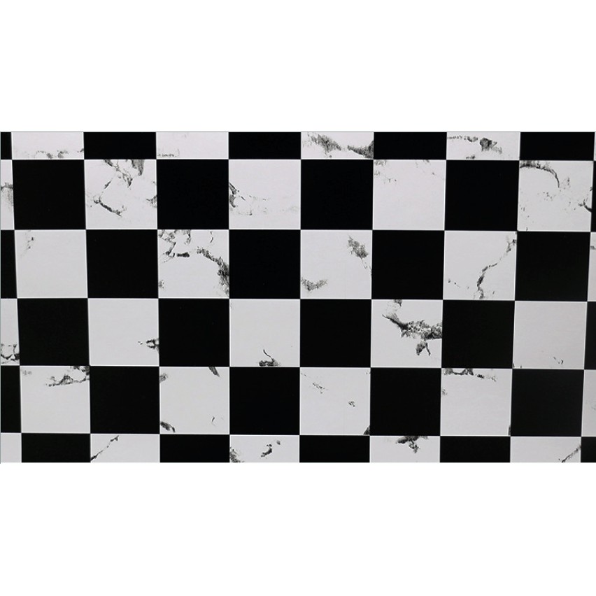 PROMO WPS318 WALLPAPER STICKER 45CMX5M CHESS BLACK WHITE SQUARE TKM