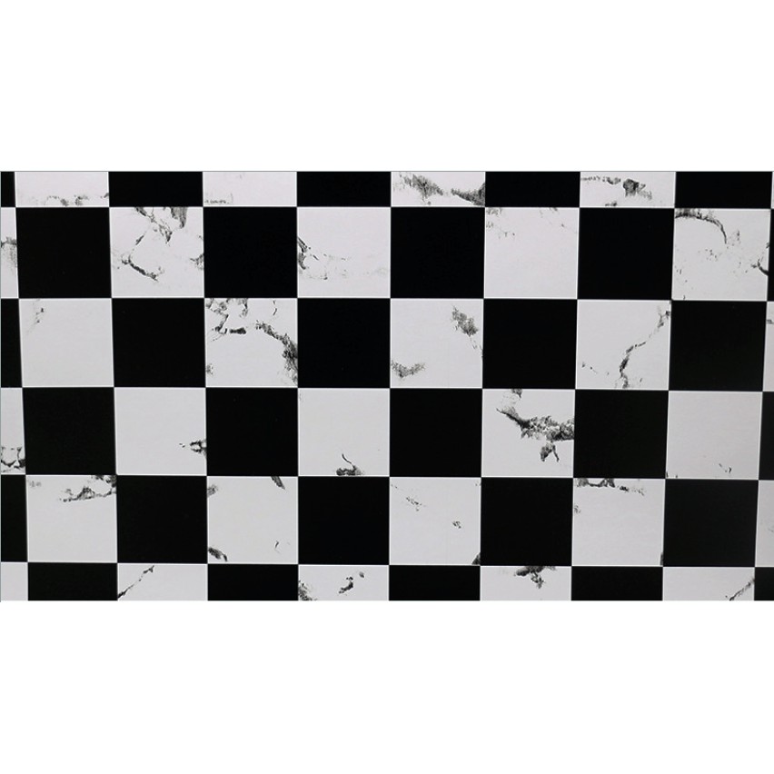 PROMO WPS318 WALLPAPER STICKER 45CMX5M CHESS BLACK WHITE SQUARE TKM