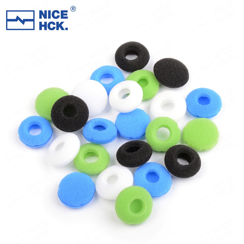 Nicehck 12 Pasang Earpads Pengganti Bahan Busa Spons Lembut Elastis Untuk Earphone