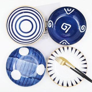 [P 18] PIRING JAPAN STYLE KERAMIK PORSELEN PORCELIN BULAT MODERN 7.5