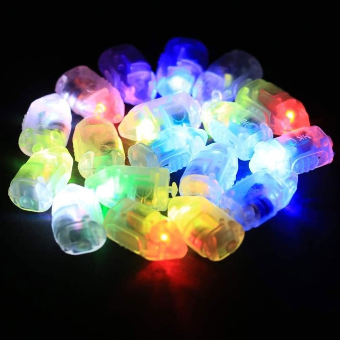 Lampu LED Hias Kamar Dekorasi Balon Pesta Ulang Tahun 50pcs