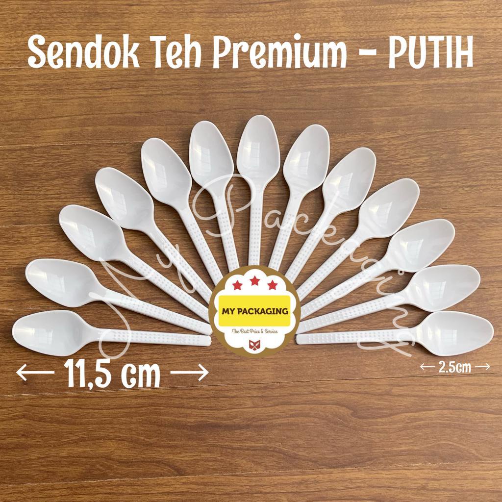 Sendok Plastik Kecil / Sendok Teh Tea Ice Cream Puding PREMIUM isi 100pcs