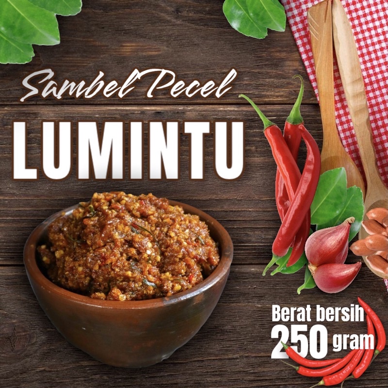 

Sambel pecel blitar LUMINTU 250gram