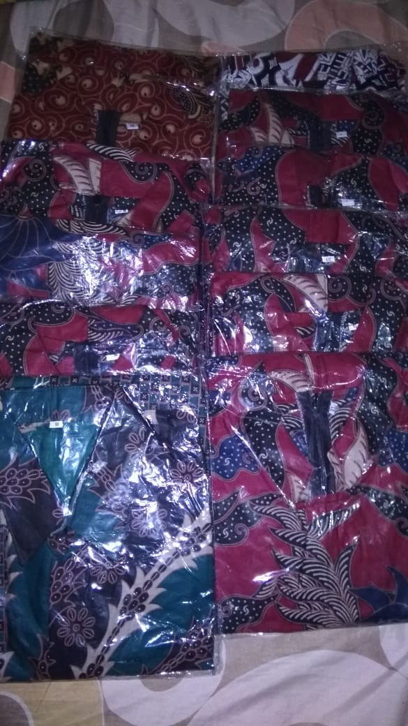 M-l-xl-xxl Batik Tunik Wanita Asj Sa Hrb026 Kenongo Pekalongan Sogan Tulis