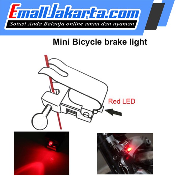 Lampu Rem Sepeda Gowes Vbrake Led Belakang Depan Led Baterai