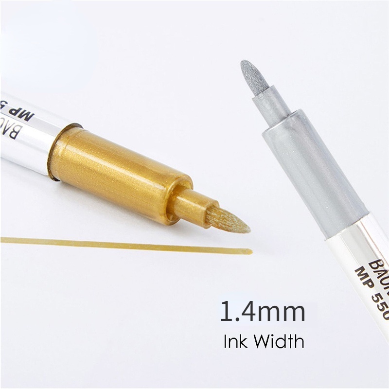 Hot Sale/[Unggulan] 1.4mm Hot DIY Metallic Pen Ramah Lingkungan Pena Gambar/Tahan Air Permanen Cat Marker Pen Lukisan Pulpen Untuk Kantor Sekolah Buatan Tangan Kerajinan