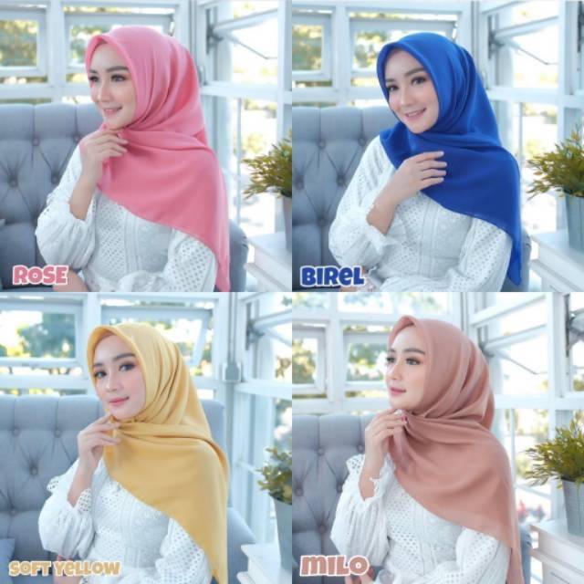 DAILY HIJAB POLY COTTON BELLA  SQUARE  JILBAB  BELLA  