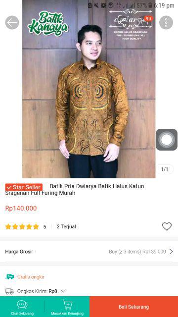 Babon Angrem Sogan Kemeja Batik Pria Full Furing Bahan Katun Primisima