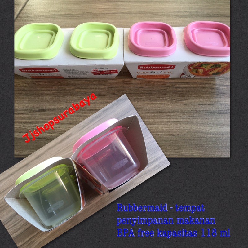 rubbermaid kotak tempat penyimpan makanan kapasitas 118 ml