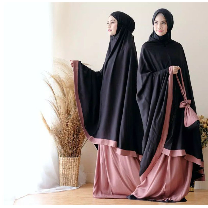 TERLARIS MUKENA BANESKA NEW SALWA 2IN1 MOCCA - BLACK
