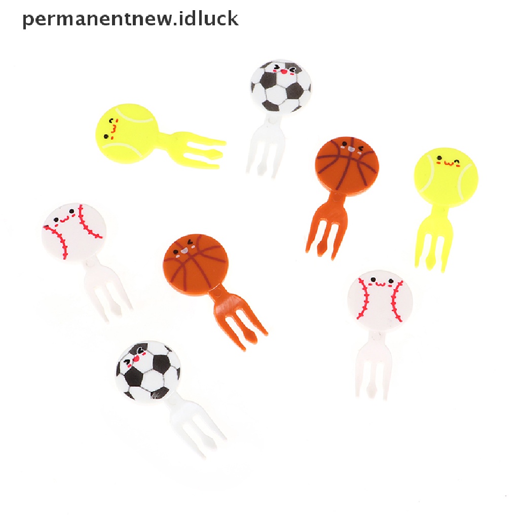 8 Pcs Tusuk Gigi Mini Desain Kartun Sepak Bola Untuk Makanan Ringan