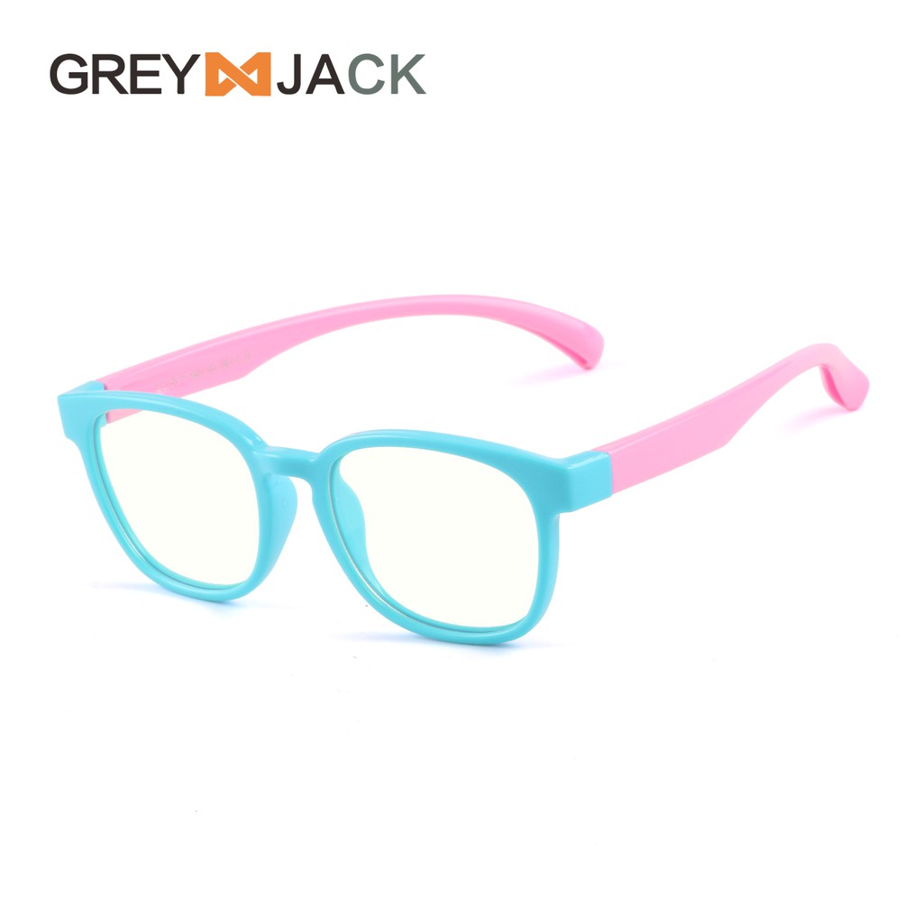 Grey Jack/Kacamata ANAK anti radiasi blueray komputer HP TV TR90/ FA8158-C27biru pink