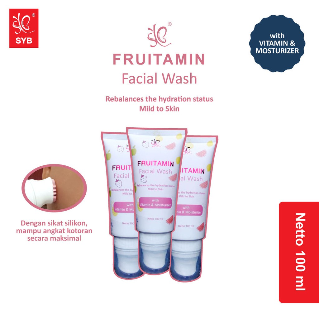 SYB Fruitamin Facial Wash Face Wash Pembersih Wajah (BPOM) (Victoria)