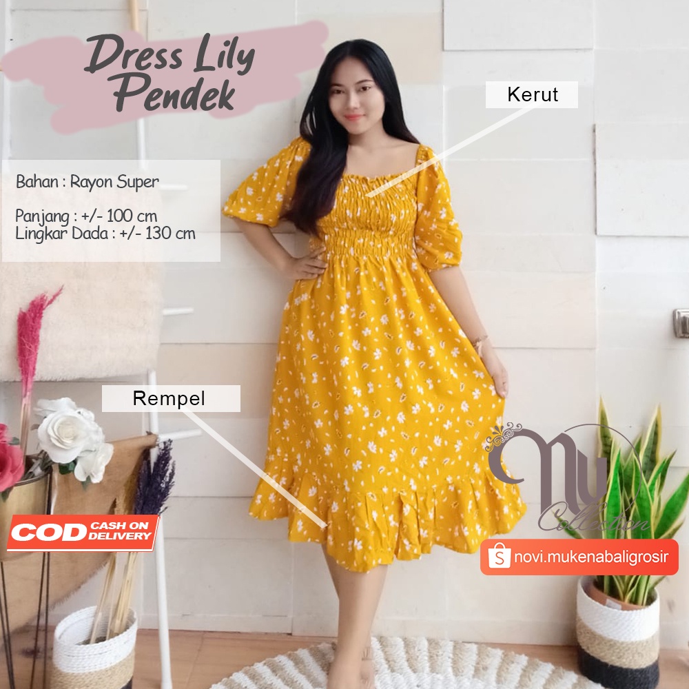 LILY RUFLE DRESS MOTIF