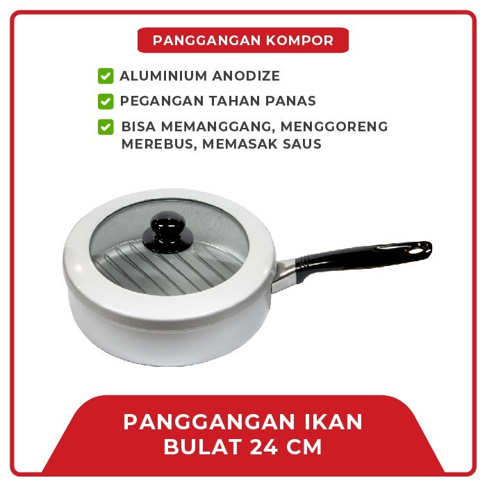 MASPION Panggangan Ikan Bulat 24 cm