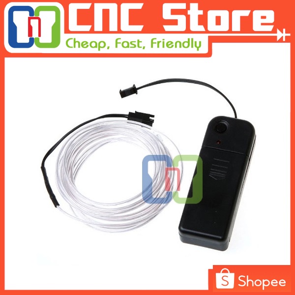 [DSP-0035W] EL Wire Neon Wire Flexible Neon 2 Meter PUTIH & Controller