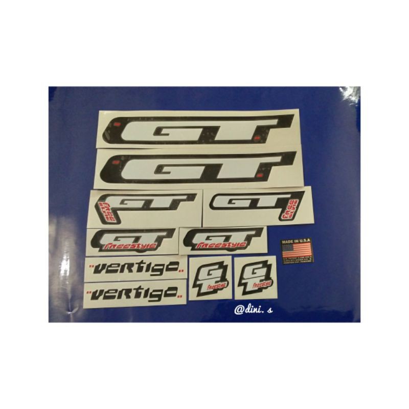 Cutting Stiker Sepeda Gt Vertigo