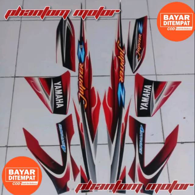 Striping jupiter z 2005 merah putih