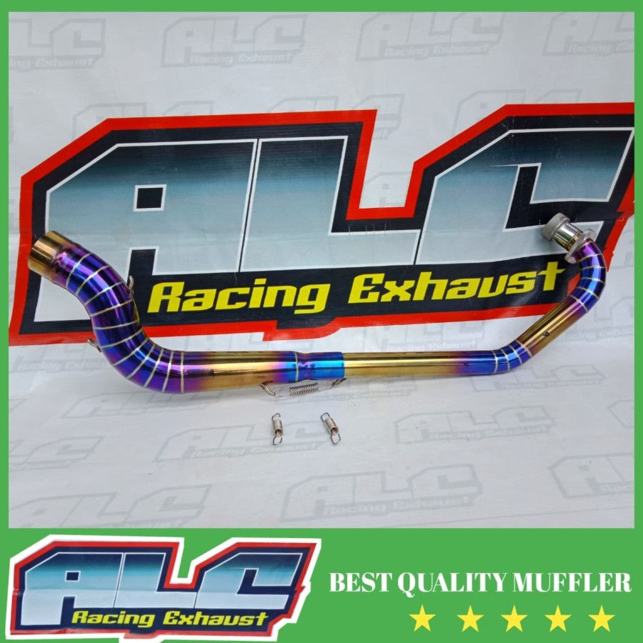 Pipa Leher Knalpot Racing bluemoo Jupiter mx new - mx old cobra style