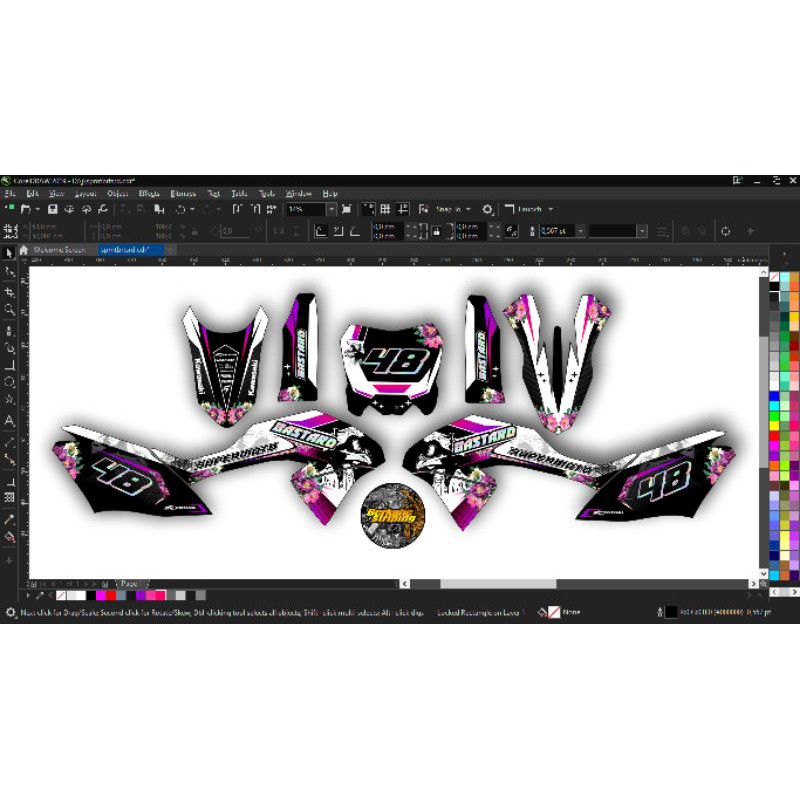 Decal Kawasaki KLX BF 150 Bahan Glossy