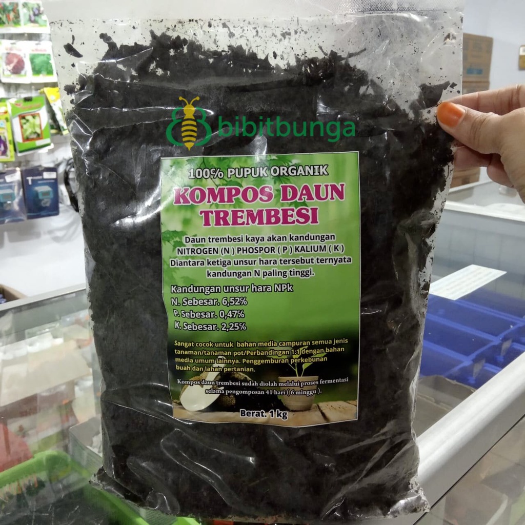 Daun Trembesi Fermentasi 1 kg Pupuk Kompos Penyubur Tanaman Organik