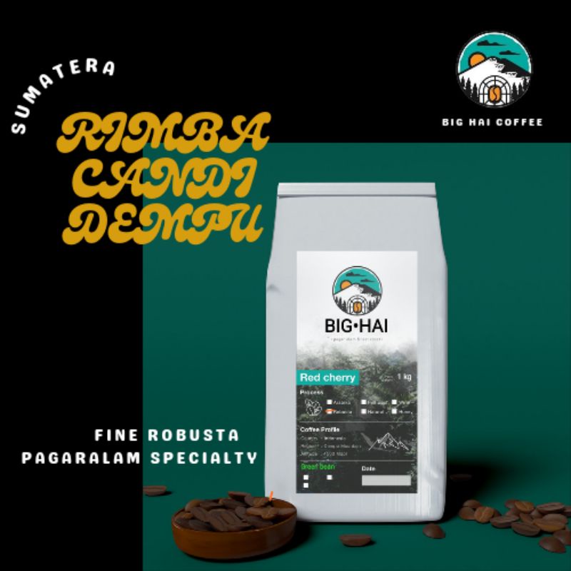 

Fine Robusta Green Beans Natural 1 kg premium - Big Hai Coffee - kopi robusta