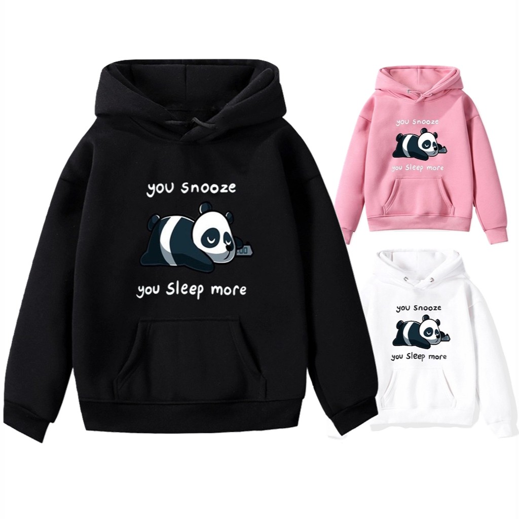 Sweater Hoodie Anak Sleepy Bare Bears Sweater Fleece Baju Anak Unisex