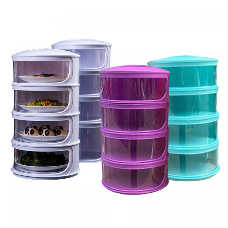 RANTANG TUDUNG SAJI RAK TEMPAT MAKANAN 4 SUSUN TINGKAT PLASTIK JEON