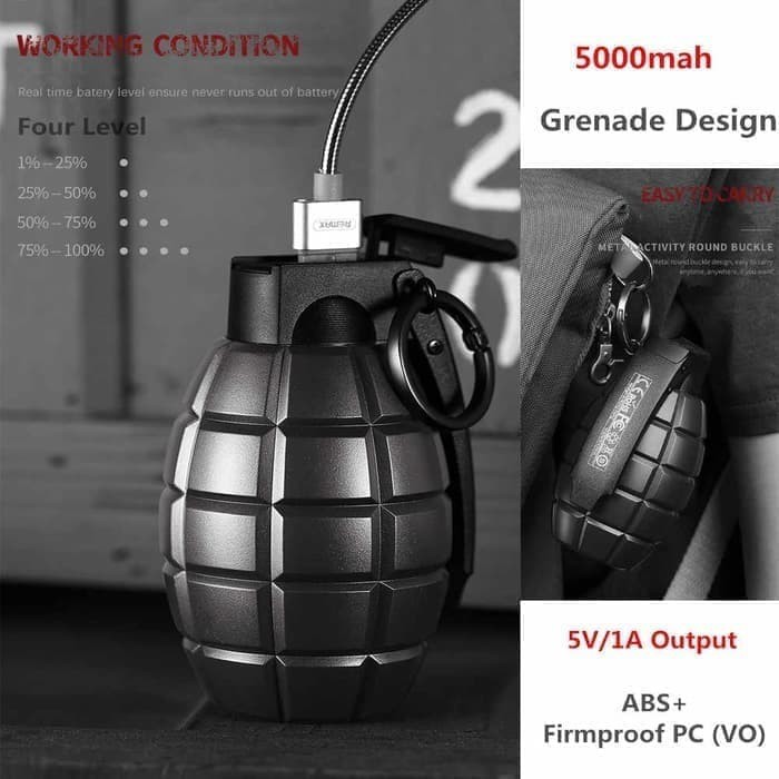 Power Bank Remax RPL-28 Model Grenade / Powerbank 5000mAh