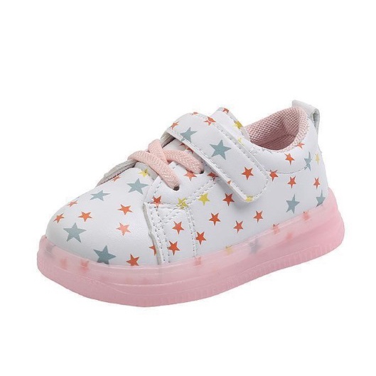 Qeede_Store Sepatu STARY Lampu LED Sepatu Anak Perempuan Size 21-30