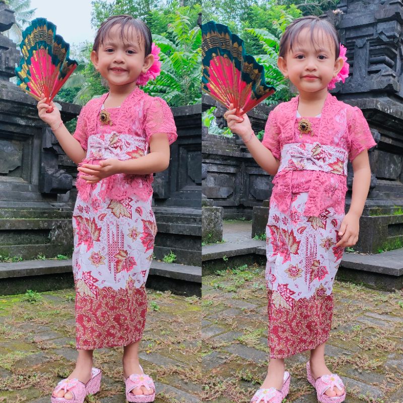 Set Kebaya Kamen Obi anak/pakaian adat bali anak