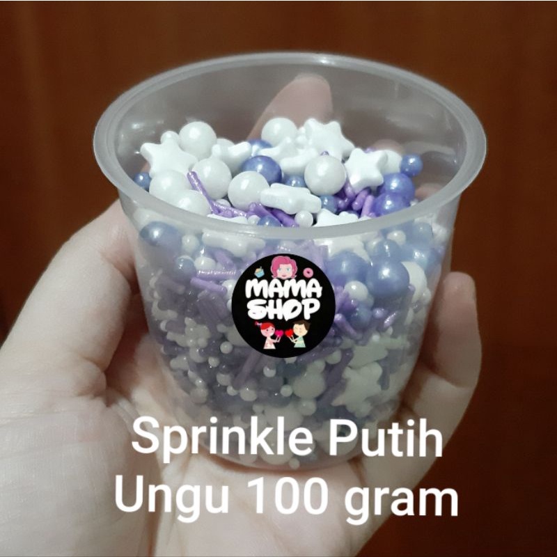 SPRINKLE BINTANG HATI MUTIARA STAR HEART PEARL MERAH UNGU PUTIH MIX TRIMIT HIASAN KUE BISA DI MAKAN