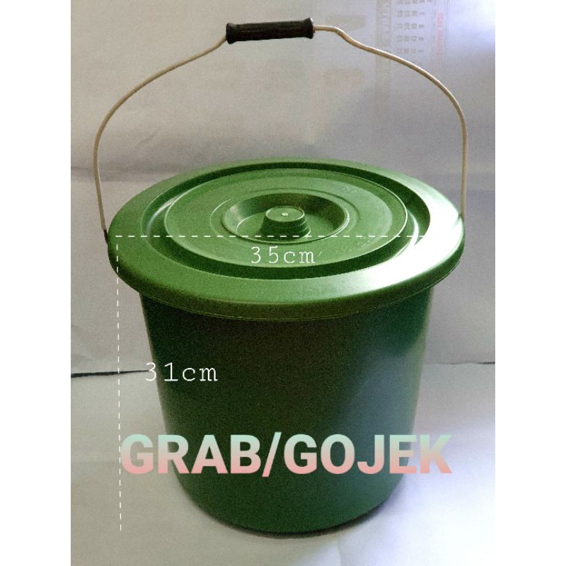 Ember Besar Diameter 35cm [Dengan Tutup] | Ember 6 Galon + Tutup