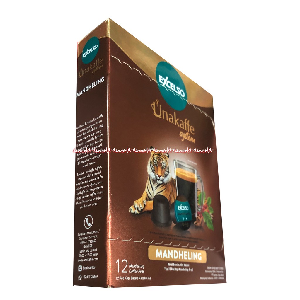 Excelso Unakaffe 12pod Mandheling Sumatera Coffee Kopi Sumatra Cair 12 pod Kopi Excelso Cair Ekselso Unakafe Mandaeling Sumatra Kopi Kapsul Capsul Coffee