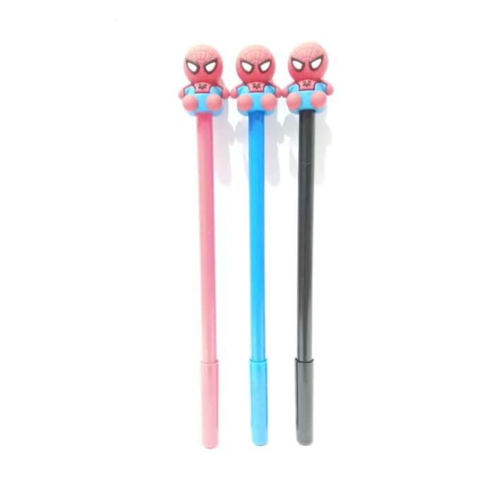 

Pulpen Bolpen Kepala Spiderman Alat Tulis Gel Hitam 0.5 mm A -