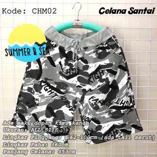  CELANA  PENDEK  SANTAI IMPORT Motif Distro Surfing Hawai  