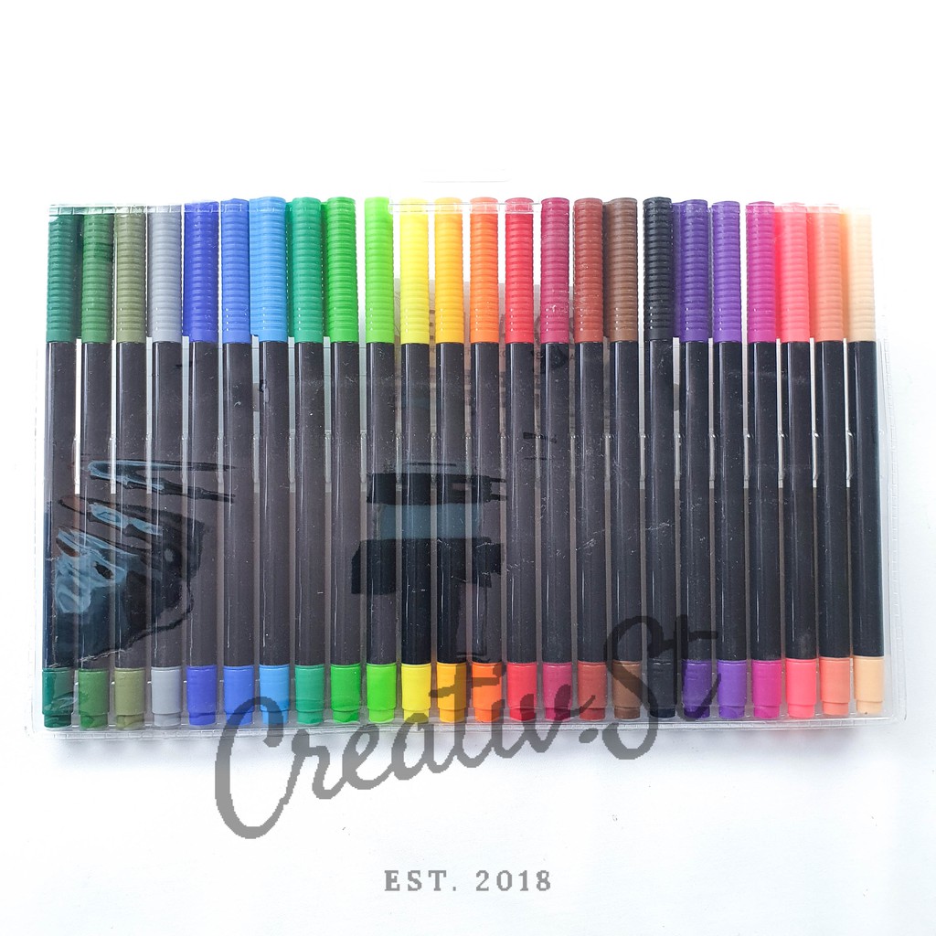 

H7Y JOYKO Brush Pen 24 Warna Brush + Fine Tip Clp-13A Set Spidol Kaigrafi