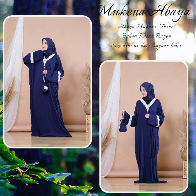 TERLARIS!! ABAYA MUKENA TRAVEL_MUKENA ABAYA BAHAN KATUN RAYON PREMIUM - MUKENA DEWASA - BEST SELLER