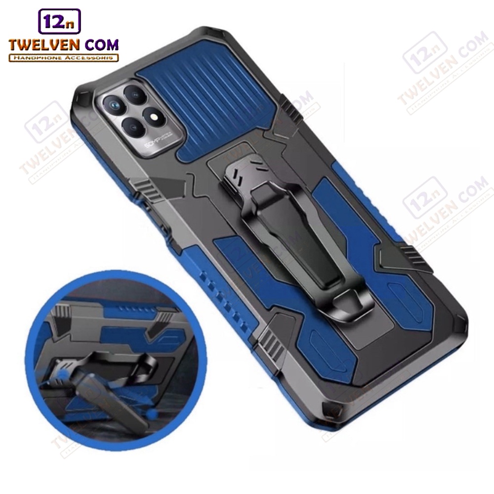 Case Shockproof Realme 5 / Realme 5i / Realme 5 Pro / Realme 6 / Realme 7 / Realme 7 Pro / Realme 7i / Realme 8 / Realme 8i / Realme 8 Pro / Realme 9 / Realme 9i / Realme 9 Pro  - Armor Hardcase Stand Clip