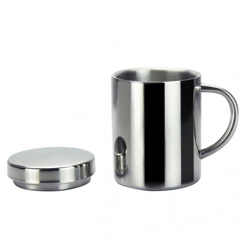 Gelas Stainless Mug Cangkir Kopi Teh Tebal Double Insulation HH05