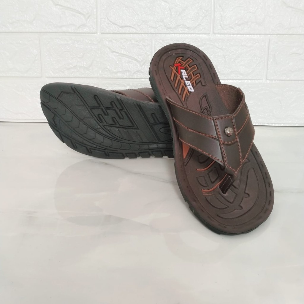 Kaleo Sandal Jepit Cowok 39 - 42 Sendal Casual Pria Dewasa Laki KLO 03/KLO 20 Bahan Kulit Sintetis