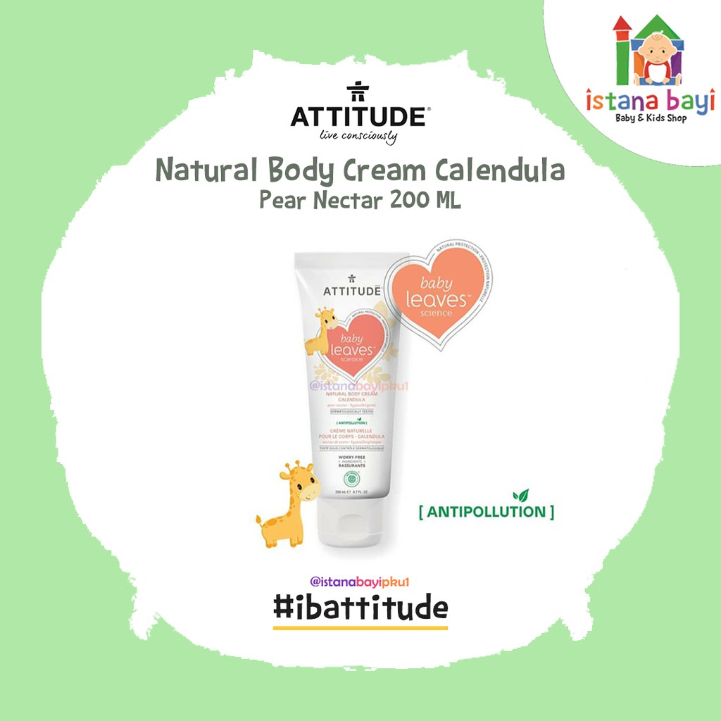 Attitude Baby Leaves Natural Body Cream Calendula