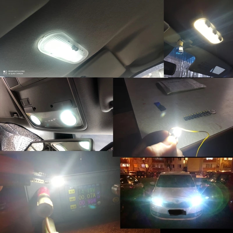 10pcs Bohlam Led Canbus T10 W5W 194 Super Terang Untuk Interior / Plat Nomor Mobil