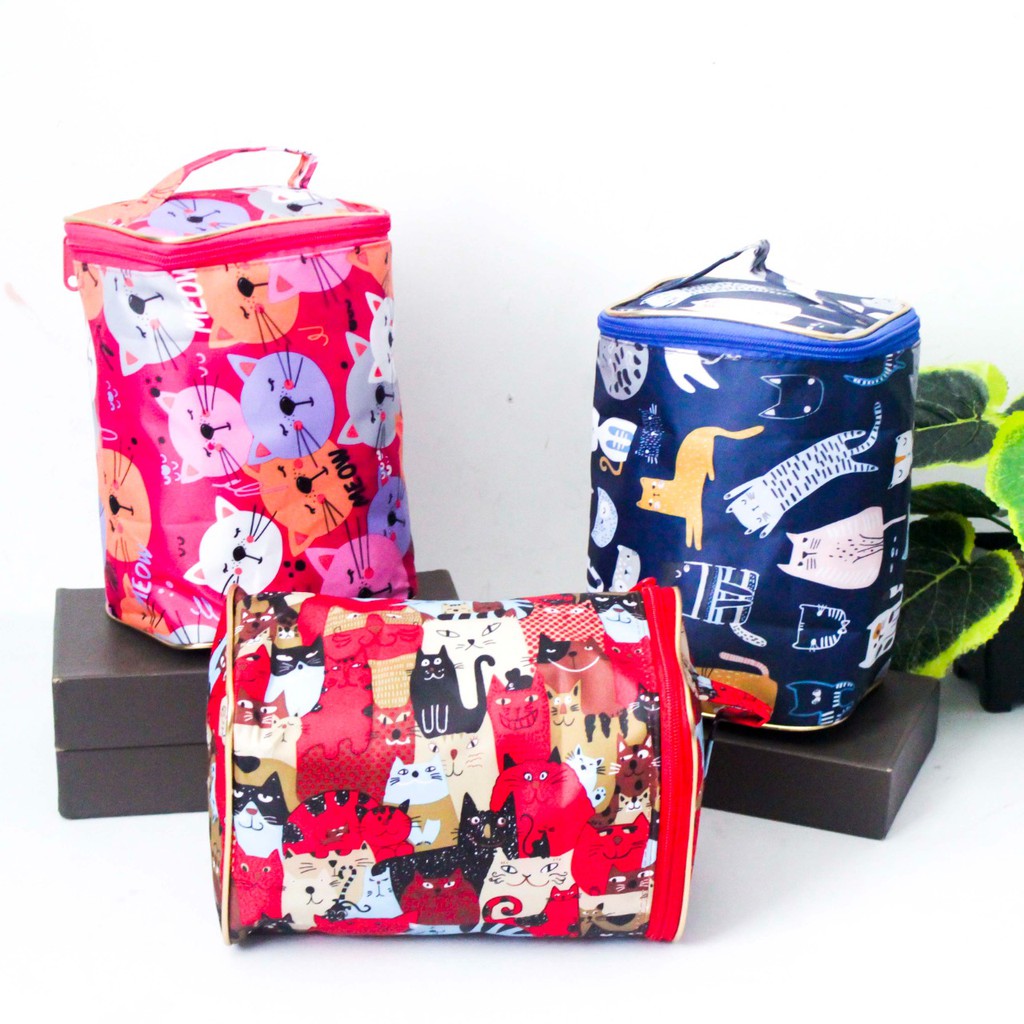 Tas Pouch Kosmetik Cewek Tas Make Up Motif Pouch Serbaguna Dompet Kosmetik Wanita Travel Cosmetic Bag