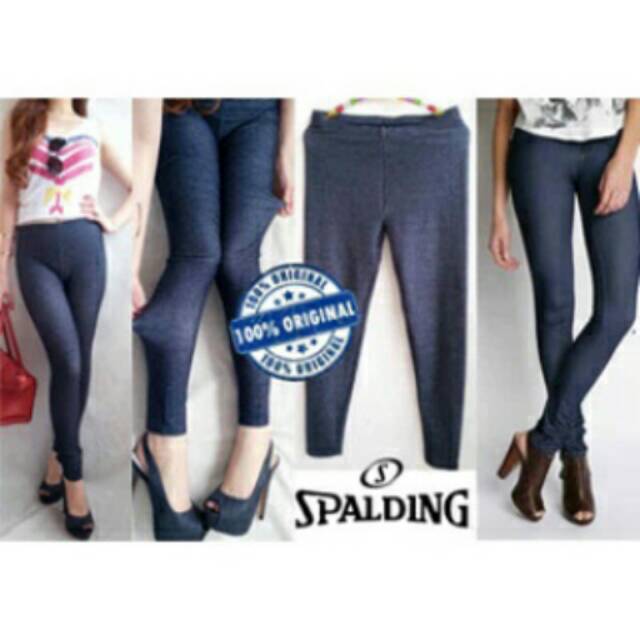 Legging denim panjang wanita spalding