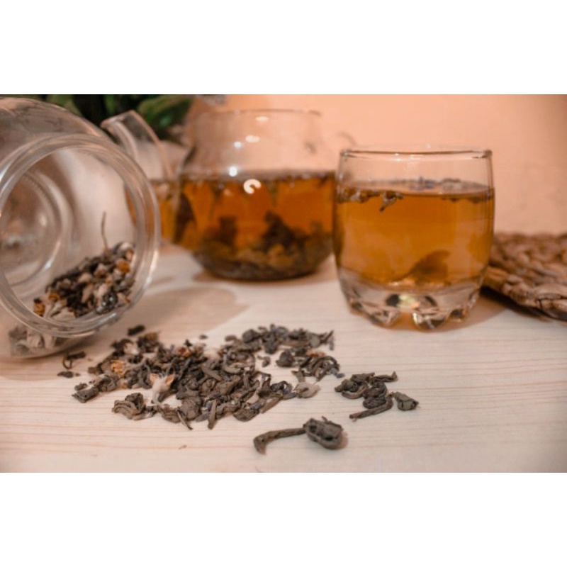 

TEA DAY TEH BUNGA FLOWER TEA VARIAN MONDAY LAVENDER,APPLE BLOSSOM DAN GREEN TEA TEA POT