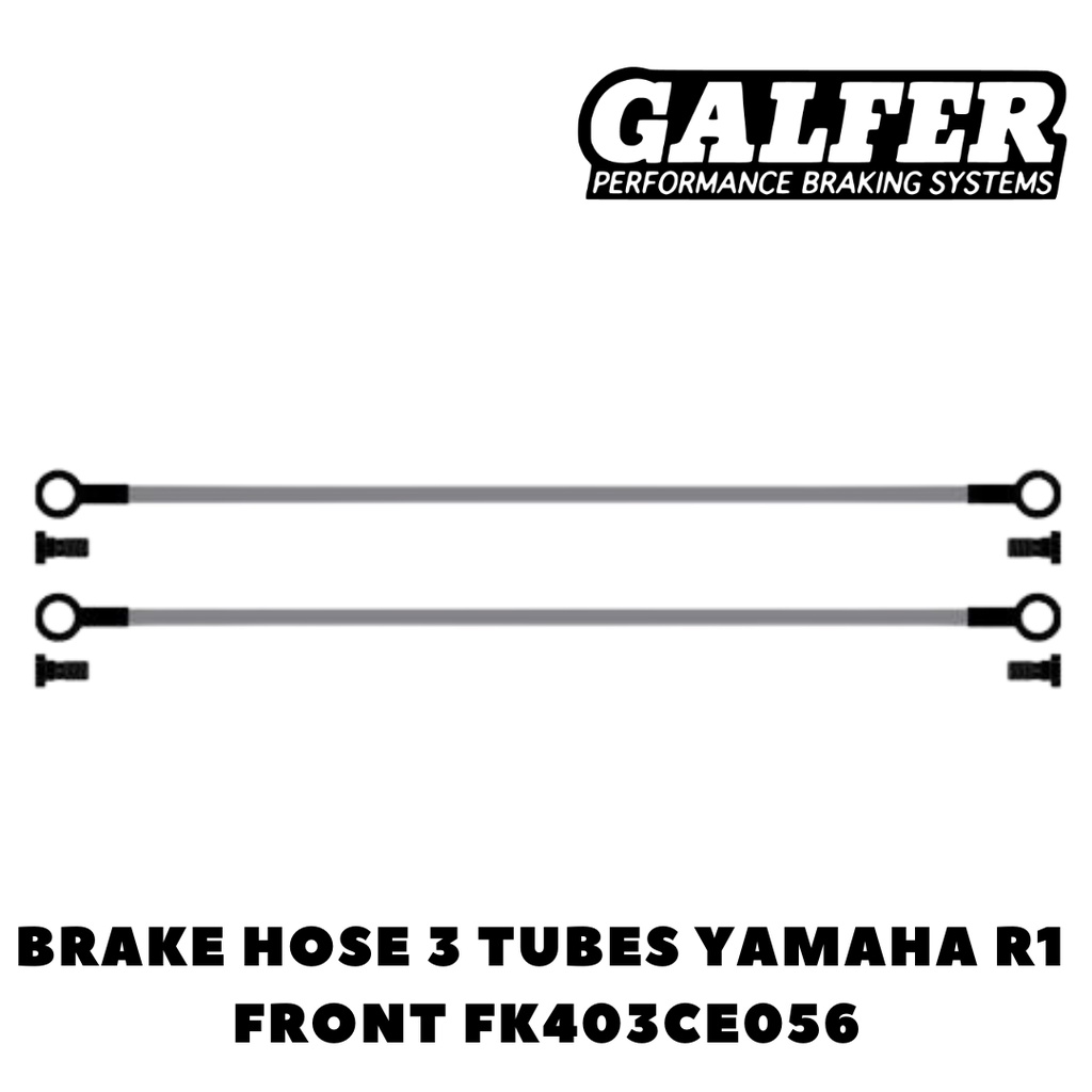 Selang Rem Motor GALFER 3 Tubes Carbon FK403CE056 / GALFER Metallic Lines 3 Tubes Yamaha R1 Front / 