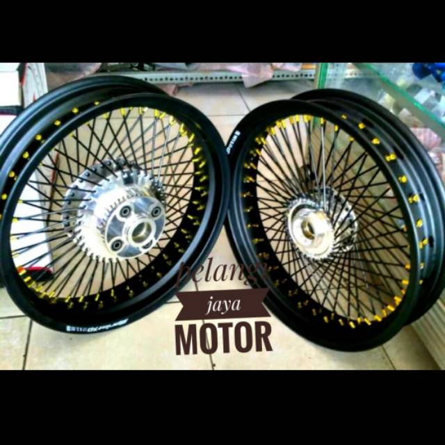 Velg Jari Seribu Motor Megapro Primus - GL pro - gl max - paket Ukuran 17x215 - 17x250 - Velg Set tr